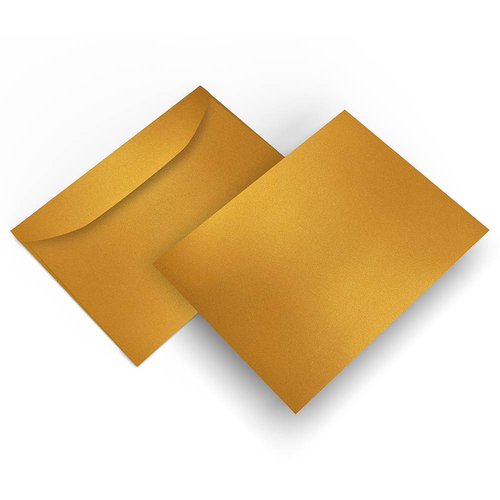 Конверт дизайнерский<br>HEIDI RELIANCE Золотисто-горчичный<br>250 г/м2, кл.лента